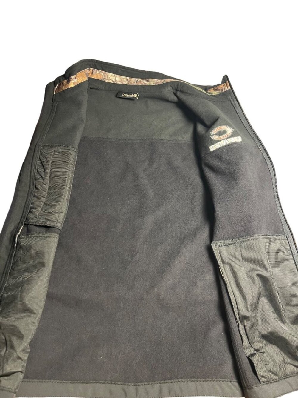 NWT- Realtree Camo Black Chicago Bears Softshell L Full-Zip Jacket fleece lined - Picture 7 of 16